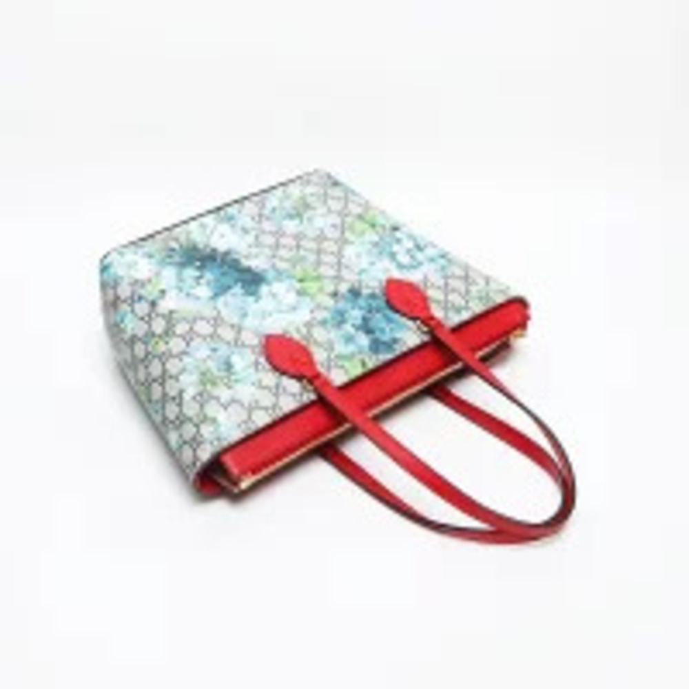 Gucci GG Blooms Red Tote Bag Beige - Picture 9 of 13